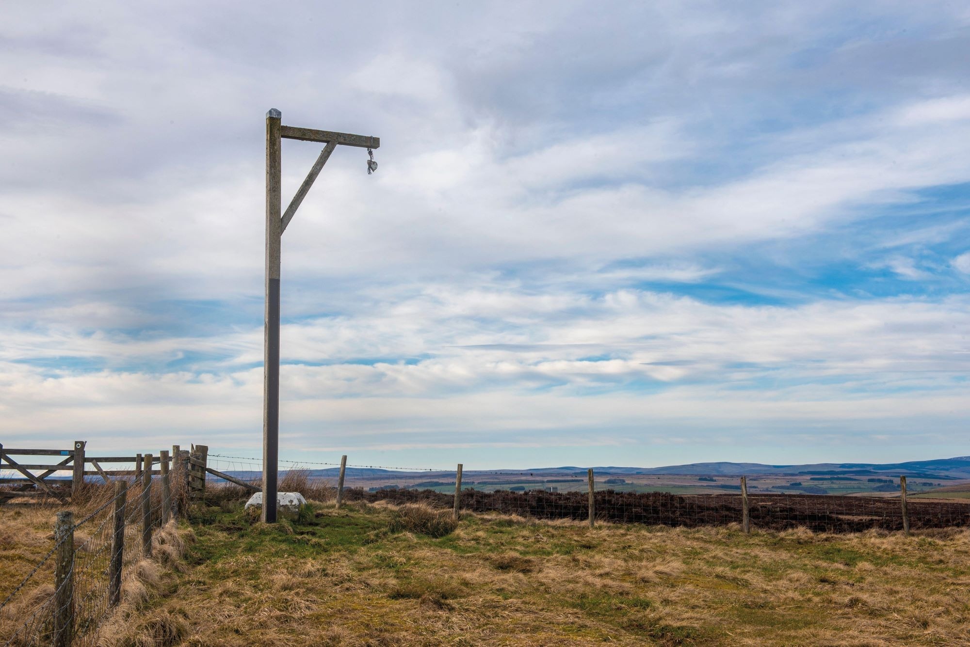 “Winter’s Gibbet”, an old wooden gallow in rural Northumberland