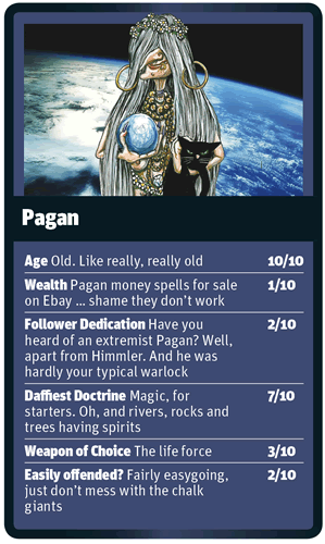 God Trumps Pagan card