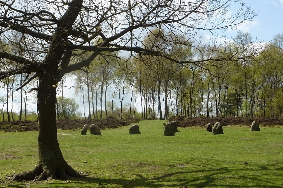 The Nine Ladies stone circle, Stanton Moor