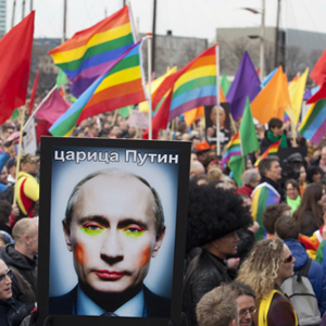 Russia gay rights protest