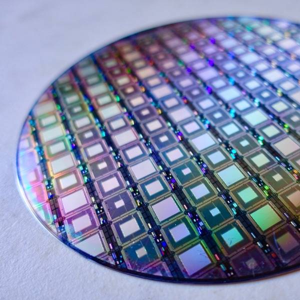 A wafer of the latest D-Wave quantum computers