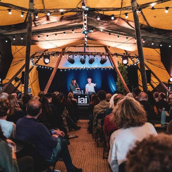 Speakers on stage at How The Light Gets In, London 2023