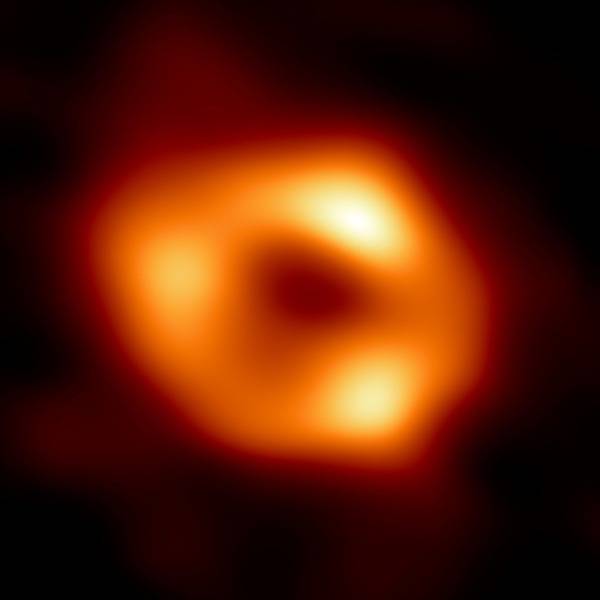 The first image of the black hole at the centre of the Milky Way, captured by the Event Horizon Telescope