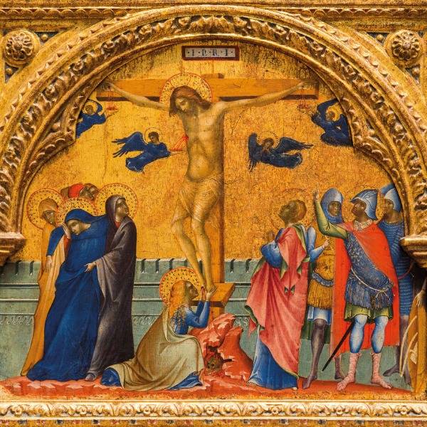 “The Crucifixion”, painted in around 1340 by Paolo Veneziano