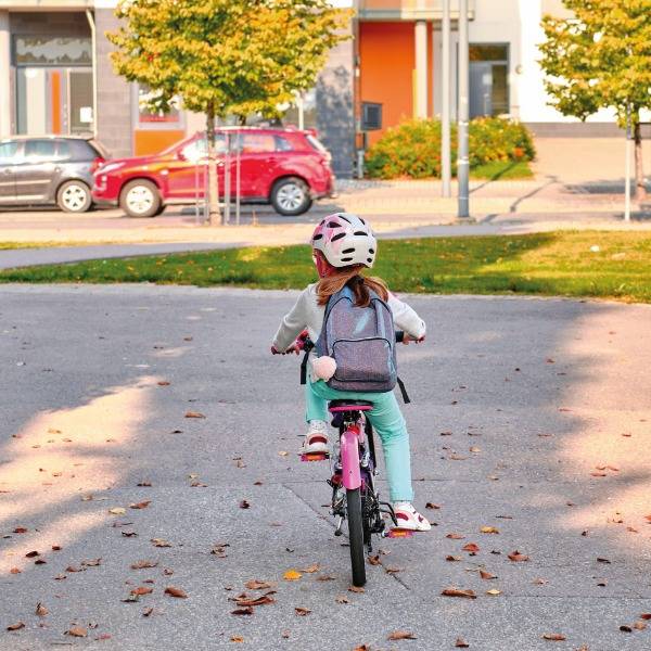 A child riding a bicycle