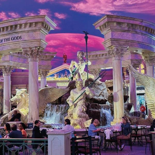The Fountain of the Gods in Las Vegas
