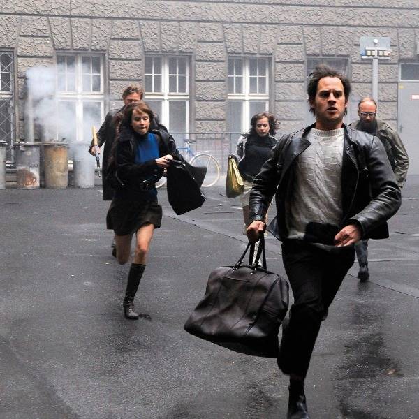 In a scene from the 2008 film “Der Baader Meinhof Complex”, a group of people run away from a building
