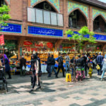People shopping at the Grand Bazaar in Tehran, 2023