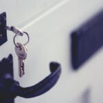 Key in a front door