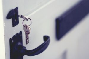 Key in a front door