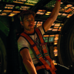 Ryan Gosling inside the spacecraft, in a scene from Project Hail Mary