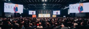 Jordan Peterson on stage at the Alliance for Responsible Citizenship