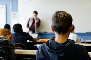A stock photo of children in a classroom