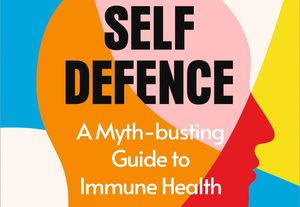 The cover of "Self Defence" shows a colourful illustration of a face