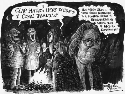 Martin Rowson's cartoon of AC Grayling