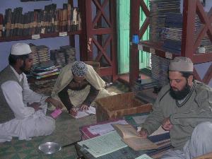 Students study in the Darul Uloom madrassa