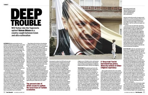 Kerem Oktem's spread from New Humanist, Sep/Oct 2008