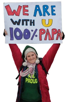 A pilgrim celebrates the Pope's 2010 UK visit