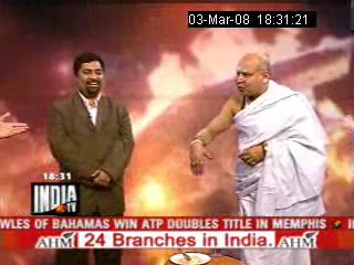 Sanal manages a smile as the guru struggles to bring about his demise