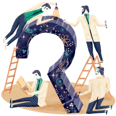 Illustration for Michael Brooks piece by Mary Ann Cooke