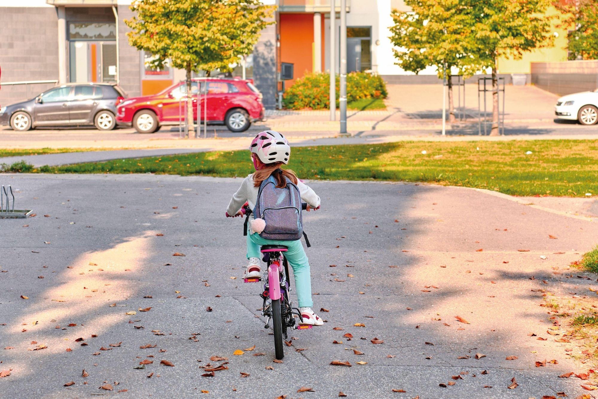 A child riding a bicycle