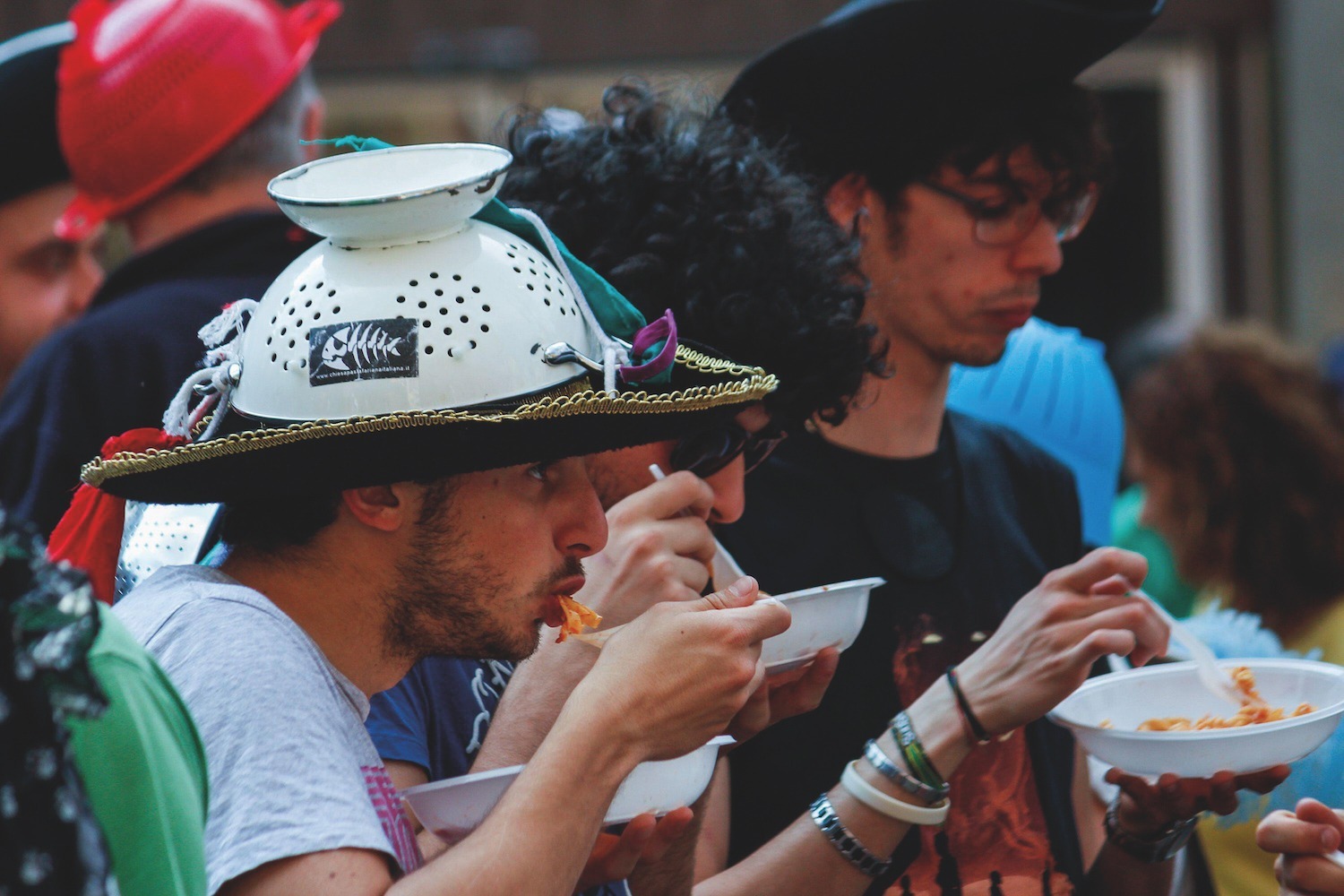 Pastafarians gather for a “stand-in” in Turin in 2015