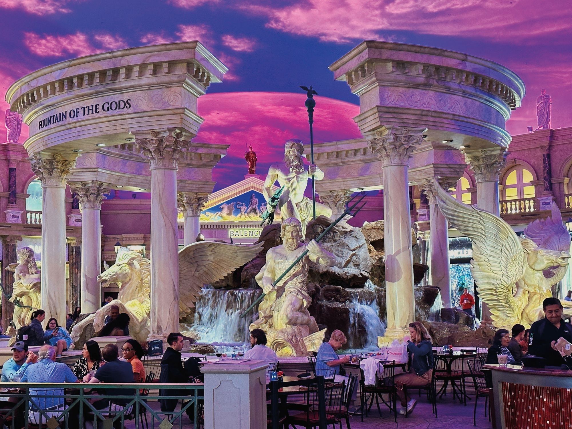 The Fountain of the Gods in Las Vegas