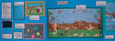 'Creation' pupil artwork at Bethany School, Sheffield
