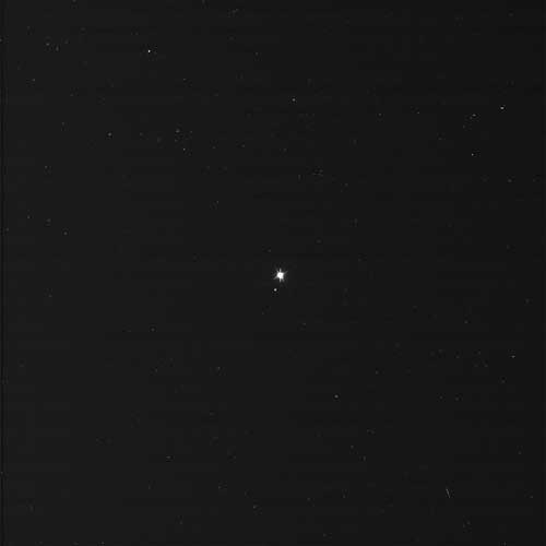 Image of the Earth and Moon taken from Saturn