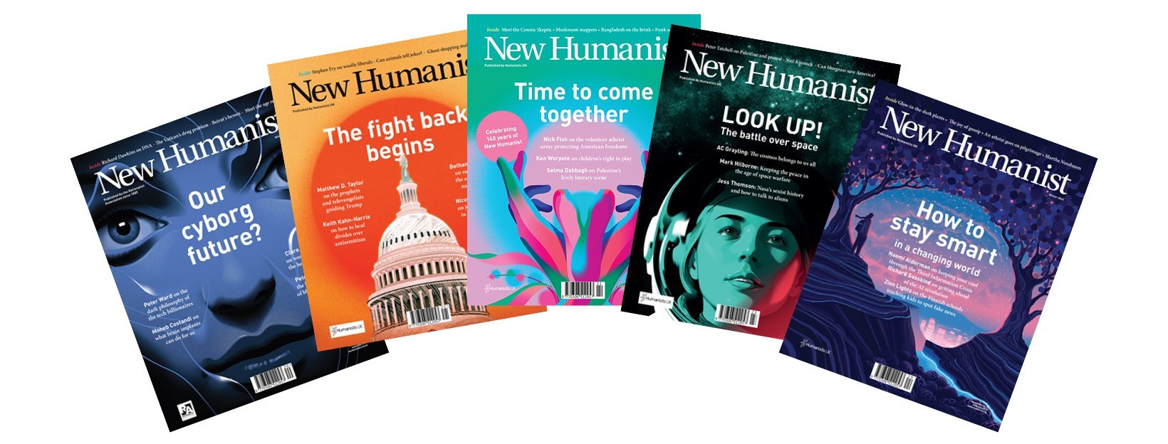 Selected covers of New Humanist