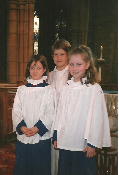 Dominic Hilton as a choirboy