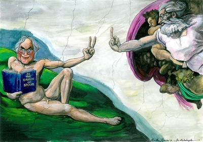 God and Dawkins by Martin Rowson