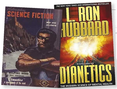 Covers of Dianetics and Astounding Science Fiction