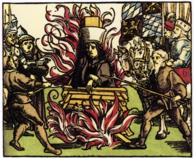 Execution of Jan Hus, anonymous woodcut, 1415