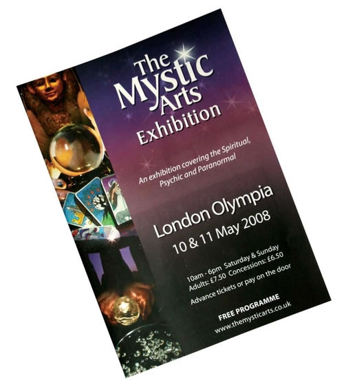 Flyer for the Mystic Arts exhibition