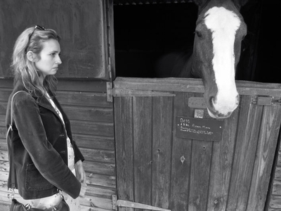 Sarah and Bess, a horse