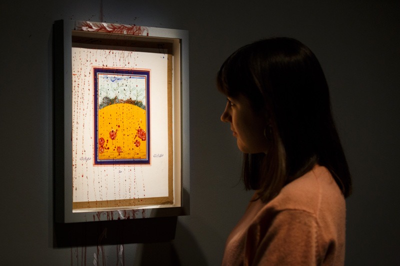 A painting by Imran Qureshi