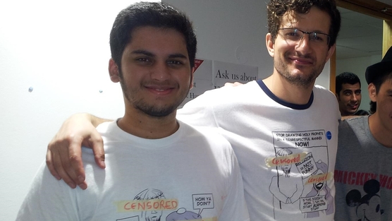 LSE students in Jesus & Mo shirts