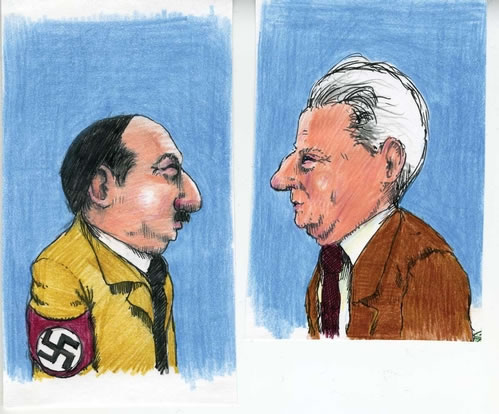 Roger Davidson's illustration for his article in New Humanist, May/June 2008