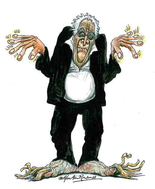 Laurie Taylor's feet by Martin Rowson