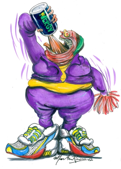 Fitness fanatic by Martin Rowson