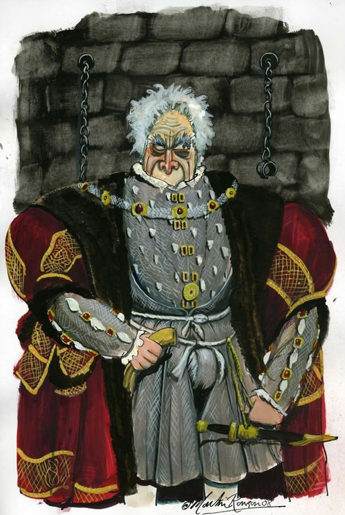 Martin Rowson's cartoon of Laurie Taylor for New Humanist, May/June 2008