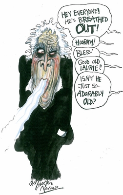 Laurie old by Martin Rowson