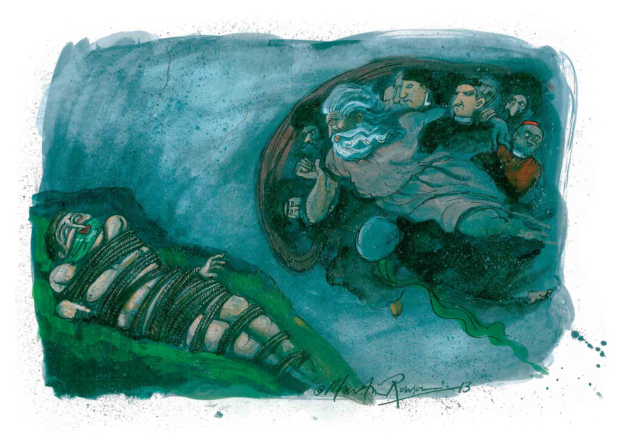Martin Rowson Free Speech illustration