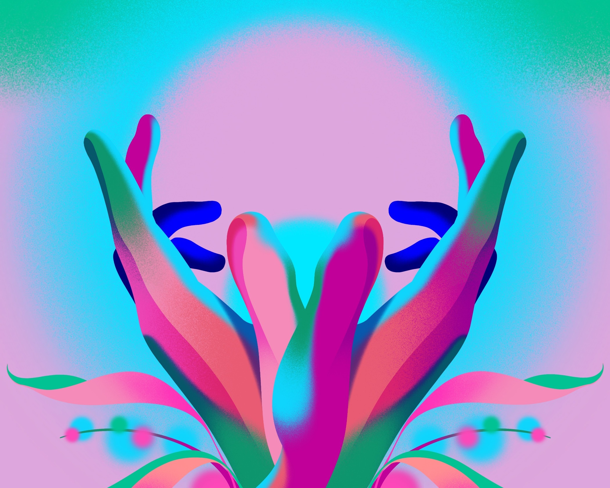 A snippet from New Humanist's Summer 2025 issue, showing two hands forming the shape of a flower