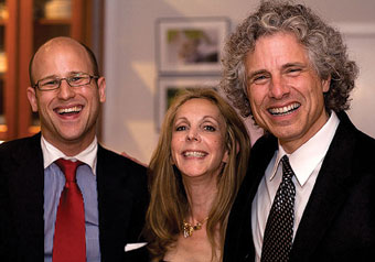 Rebecca Goldstein with husband Steven Pinker and Greg Epstein