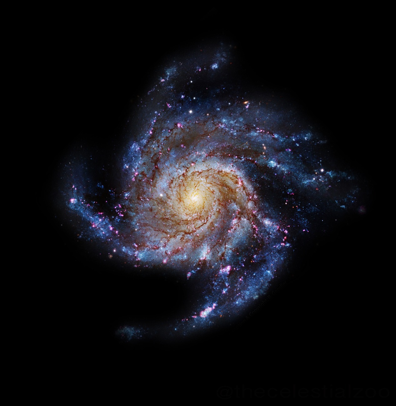 The pinwheel galaxy, 21 million light years from Earth