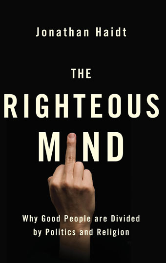 Jacket of The Righteous Mind by Jonathan Haidt