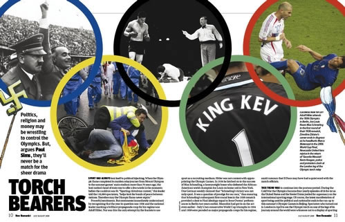 Paul Sims' spread from New Humanist, July/August 2008