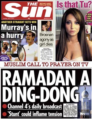 The Sun Ramadan front page